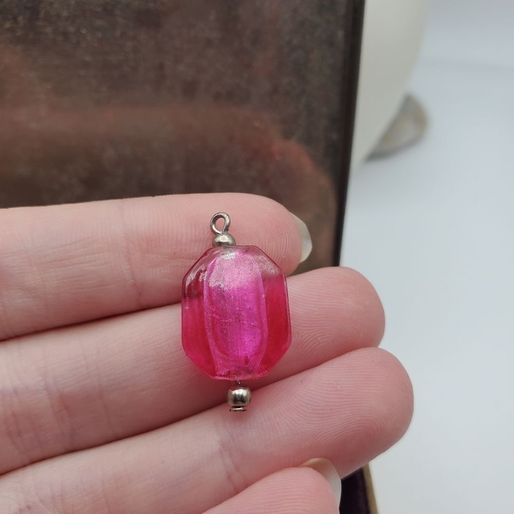 Barbie candy floss‎ glass necklace pendant